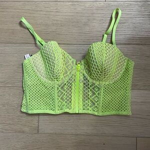NWT Victoria's Secret Very Sexy Lime Mesh Demi Bustier